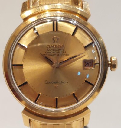 Omega Constellation Chronometer Calendar Grand Luxe Pie Pan 67004 Ot16963