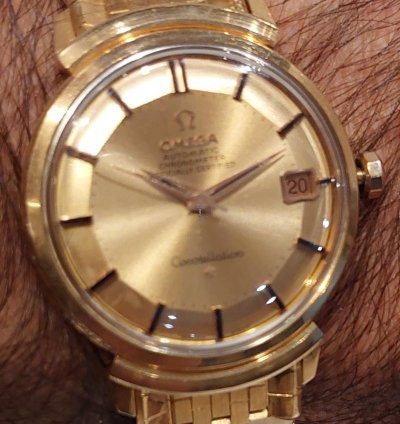 Omega Constellation Chronometer Calendar Grand Luxe Pie Pan 67004 Ot16963