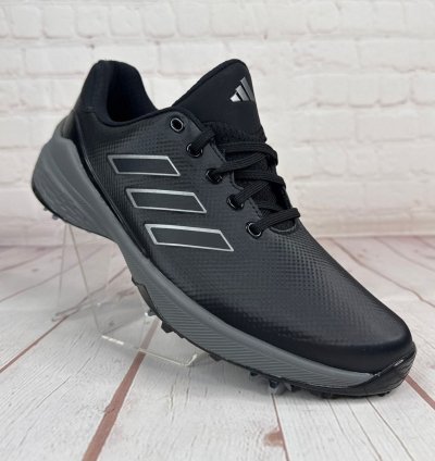 Adidas Zg23 Black Silver Grey Spike Golf Shoes Mens Size 9 5