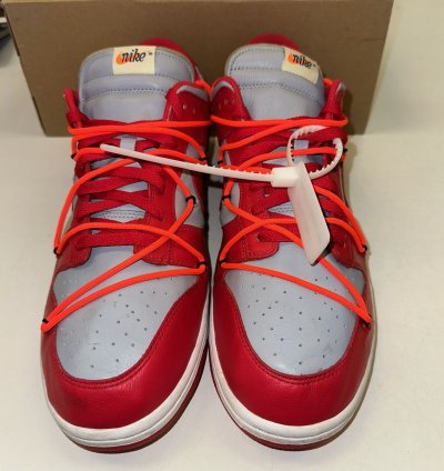 Size 15 - Nike Dunk Low Off-white University Red 2019