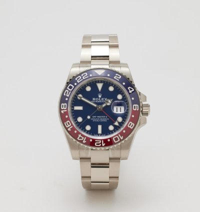 Rolex Gmt-master Ii White Gold Blue Dial Factory Stickers