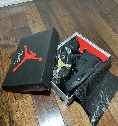 Size 5 5y 7w - Air Jordan 4 Black Cat