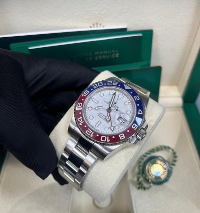 Rolex Gmt-master Ii White Gold Gmt-master Ii 40 Watch - Blue And Red Pepsi Bezel - Meteorite Dial - Oyster