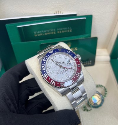 Rolex Gmt-master Ii White Gold Gmt-master Ii 40 Watch - Blue And Red Pepsi Bezel - Meteorite Dial - Oyster