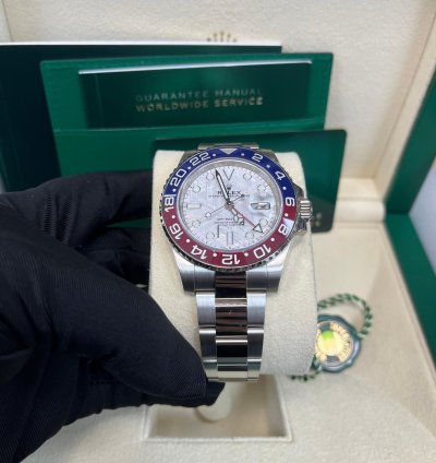 Rolex Gmt-master Ii White Gold Gmt-master Ii 40 Watch - Blue And Red Pepsi Bezel - Meteorite Dial - Oyster