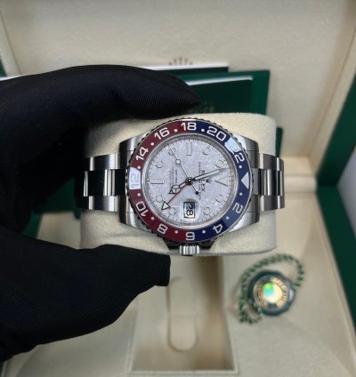 Rolex Gmt-master Ii White Gold Gmt-master Ii 40 Watch - Blue And Red Pepsi Bezel - Meteorite Dial - Oyster