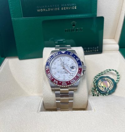 Rolex Gmt-master Ii White Gold Gmt-master Ii 40 Watch - Blue And Red Pepsi Bezel - Meteorite Dial - Oyster