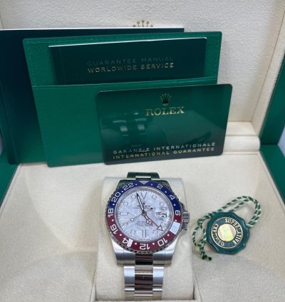 Rolex Gmt-master Ii White Gold Gmt-master Ii 40 Watch - Blue And Red Pepsi Bezel - Meteorite Dial - Oyster