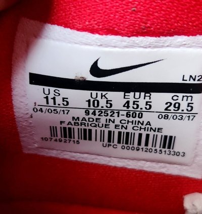 Nike Kobe Ad Tb Basketball Red 942521-600 Size 11 5