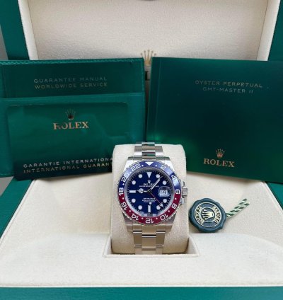 Rolex Gmt-master Ii White Gold Pepsi Blue Dial 126719blro Unworn 2024