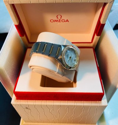 Omega Constellation Co-axial Master Chronometer Full Set - Gold Diamonds