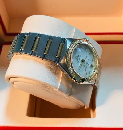 Omega Constellation Co-axial Master Chronometer Full Set - Gold Diamonds