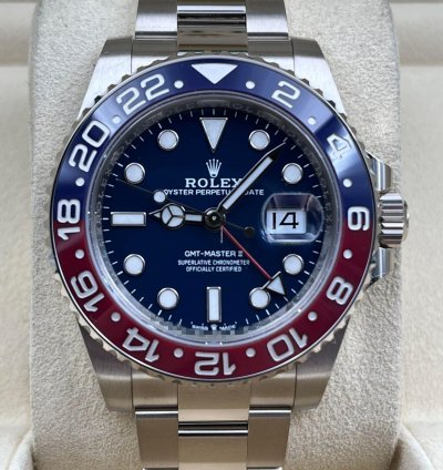 Rolex Gmt-master Ii White Gold Pepsi Blue Dial 126719blro Unworn 2024