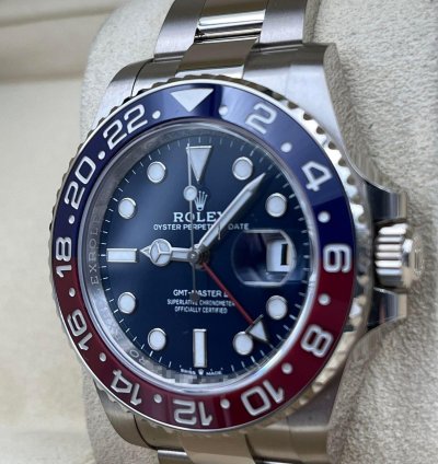 Rolex Gmt-master Ii White Gold Pepsi Blue Dial 126719blro Unworn 2024