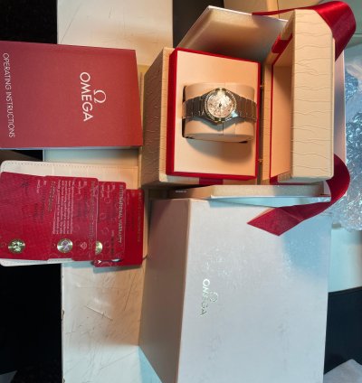 Omega Constellation Co-axial Master Chronometer Full Set - Gold Diamonds