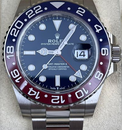 Rolex Gmt-master Ii White Gold Pepsi Blue Dial 126719blro Unworn 2024