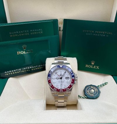 Rolex Gmt-master Ii White Gold Pepsi Meteorite Dial 126719blro Unworn 2024