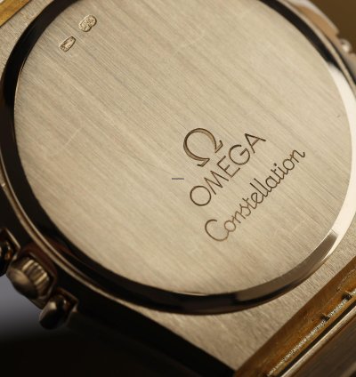 Omega Constellation Day-date Gold Diamond Dial And Bezel 18k Yellow Gold 33mm