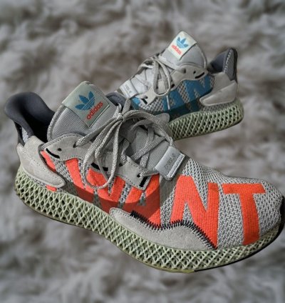 Adidas Zx 4000 4d Gray Sneakers Men Athletic Low Top Size 9 2019 Release