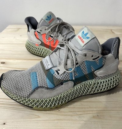 Adidas Zx 4000 4d Gray Sneakers Men Athletic Low Top Size 9 2019 Release