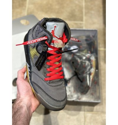 Size 9 - Jordan 5 Off White Muslin Sneaker