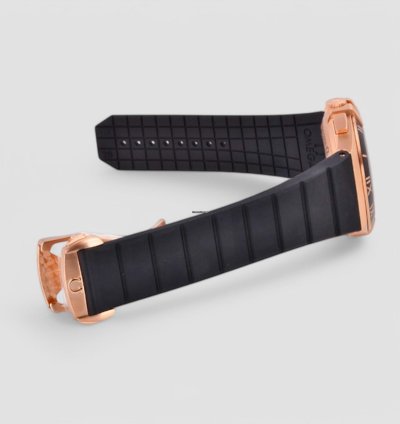 Omega Constellation Double Eagle Black Dial 18kt Rose Gold Black Rubber Automatic Men Watch