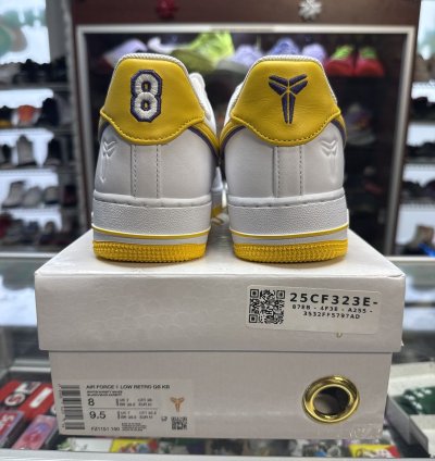 Nike Kobe Bryant Air Force 1 Low Lakers Home Size 8 New