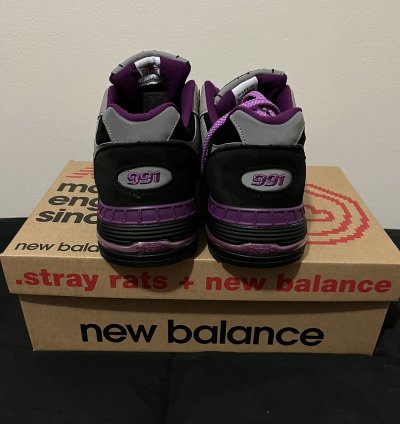 Stray Rats New Balance 991 Black Grey Pink 11 5