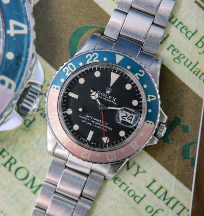 Rolex Gmt-master Ref 1675 Long Dial Stunning Faded Bezel From 1972