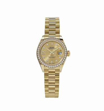 Rolex Lady-datejust 279138rbr Ladies Yellow Gold Champagne Diamond Dial President 2022