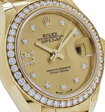 Rolex Lady-datejust 279138rbr Ladies Yellow Gold Champagne Diamond Dial President 2022