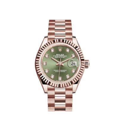 Rolex Lady-datejust 279175 Ladies Rose Gold Olive Diamond Dial 2025