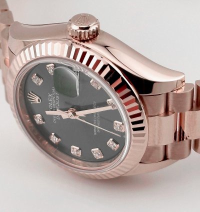 Rolex Lady-datejust 279175 Ladies Rose Gold Olive Diamond Dial 2025