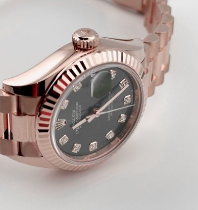 Rolex Lady-datejust 279175 Ladies Rose Gold Olive Diamond Dial 2025