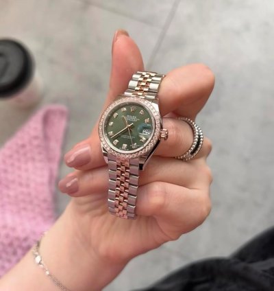 Rolex Lady-datejust 279381rbr Green Diamond Dial Jubilee