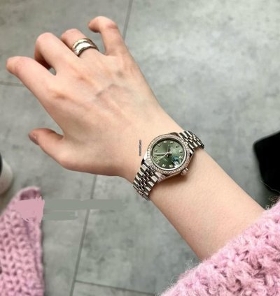 Rolex Lady-datejust 279381rbr Green Diamond Dial Jubilee