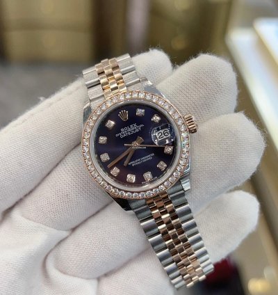 Rolex Lady-datejust 279381rbr Purple Diamond Dial Jubilee