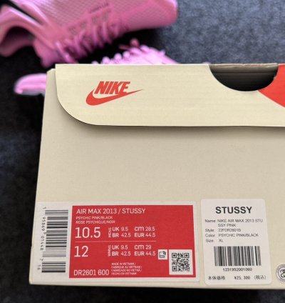 Soft Pink Stussy Nike Air Max 2013