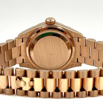 Rolex Lady-datejust 28mm Sundust Index Dial Diamond Bezel Rose Gold Presidential Unworn 2022