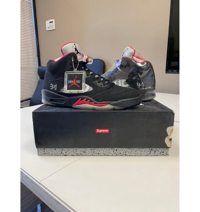 Supreme Air Jordan 5 Retro Black