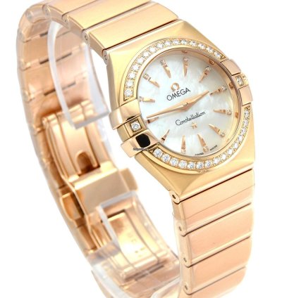 Omega Constellation Quartz Brushed Red Gold 123 55 27 60 55 002