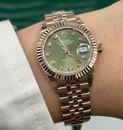 Rolex Lady-datejust Diamonds Green Jub