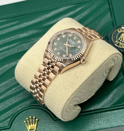 Rolex Lady-datejust Diamonds Green Jub