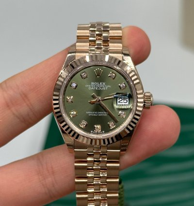 Rolex Lady-datejust Diamonds Green Jub