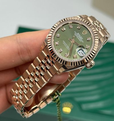Rolex Lady-datejust Diamonds Green Jub