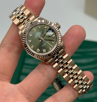 Rolex Lady-datejust Diamonds Green Jub