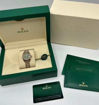 Rolex Lady-datejust Diamonds Green Jub