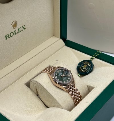 Rolex Lady-datejust Diamonds Green Jub