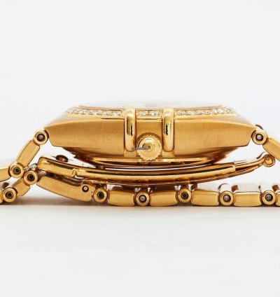 Omega Constellation Quartz My Choice Mini Diamond And 18 Gold Lady Wrist Watch New Price 14999chf