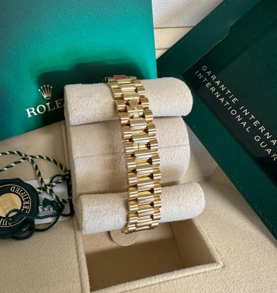 Rolex Lady-datejust New 2023 Champagne Diamond Dial President Bracelet 18k Yellow Gold Fluted